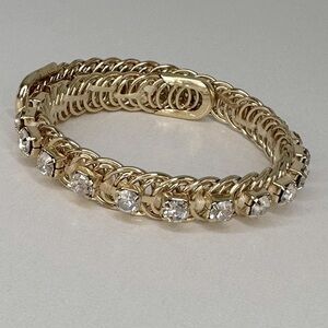 Adjustable Sparkly Gold Cuff Rhinestone Bracelet 3/$40 Bundle and Save